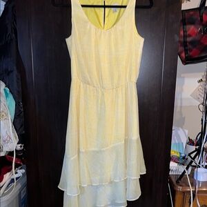 A New Day Yellow Sleeveless Layered Dress